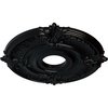 Ekena Millwork Attica Ceiling Medallion (Fits Canopies up to 5"), Hand-Painted Jet Black, 18"OD x 4"ID x 5/8"P CM18ATBLF